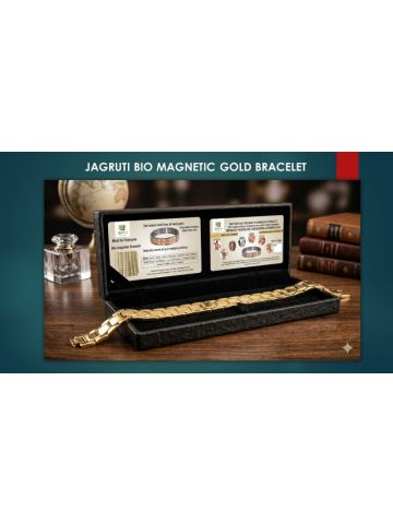 JAGRUTI BIO MAGNETIC GOLD BRACELET ( 40 MAGNETS)